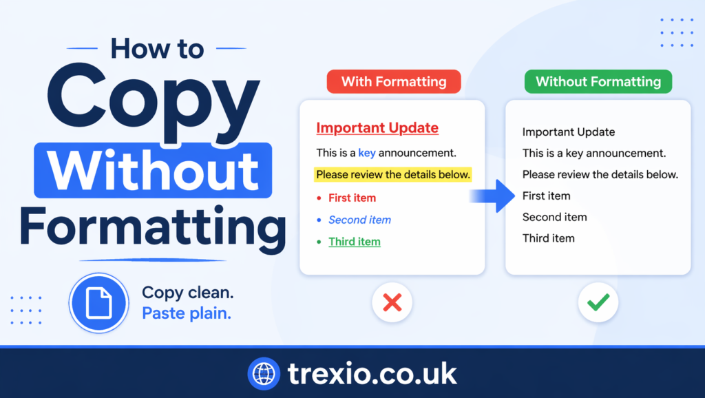 how to copy without formatting