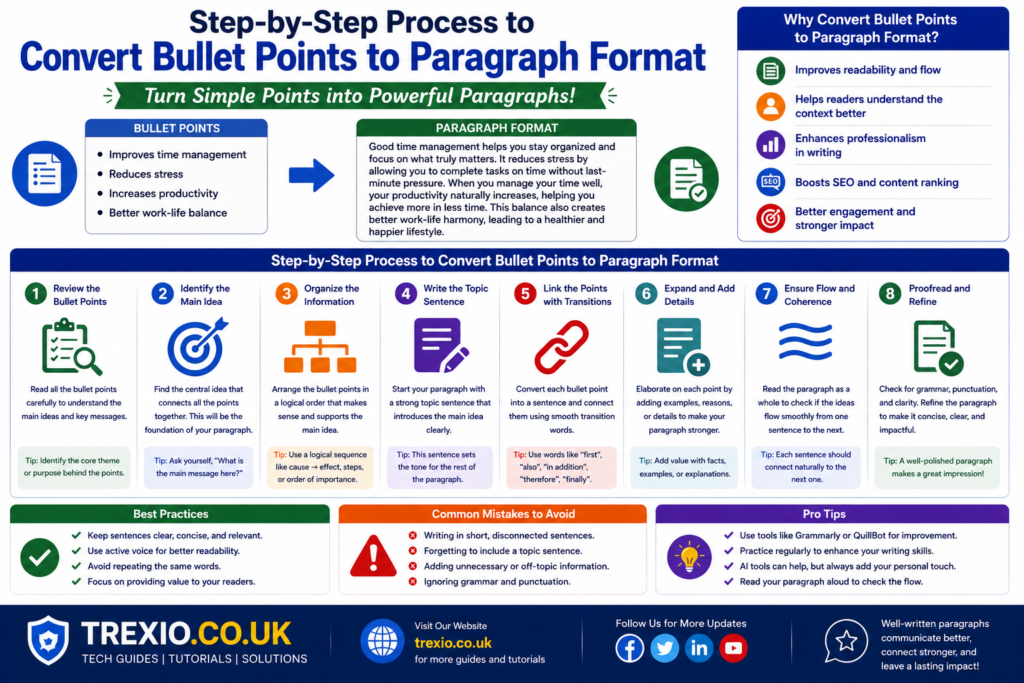 Convert Bullet Points to Paragraph Format