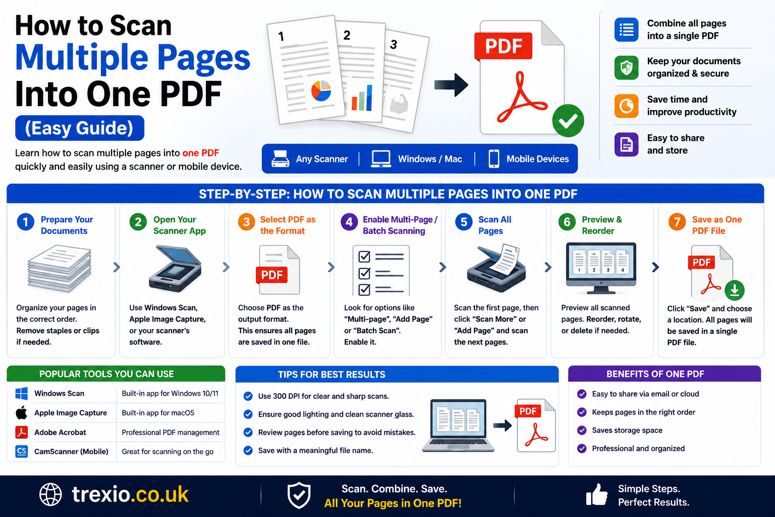 How to Scan Multiple Pages Into One PDF