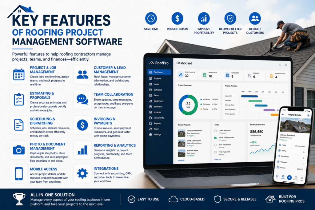 Key Features of Roofing Project Management Software