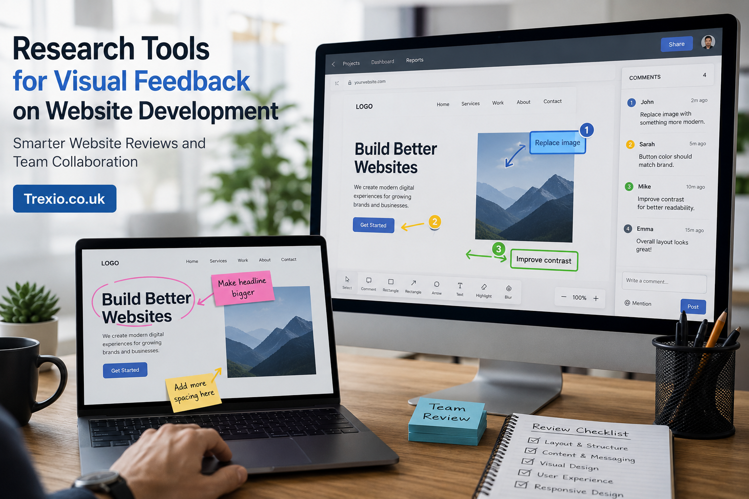 Research Tools for Visual Feedback on Website Development