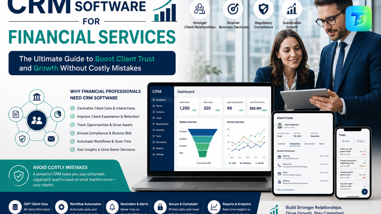Discover the best CRM software for financial services. Learn key features, benefits, compliance tools, and expert tips to improve client relationships and business growth.