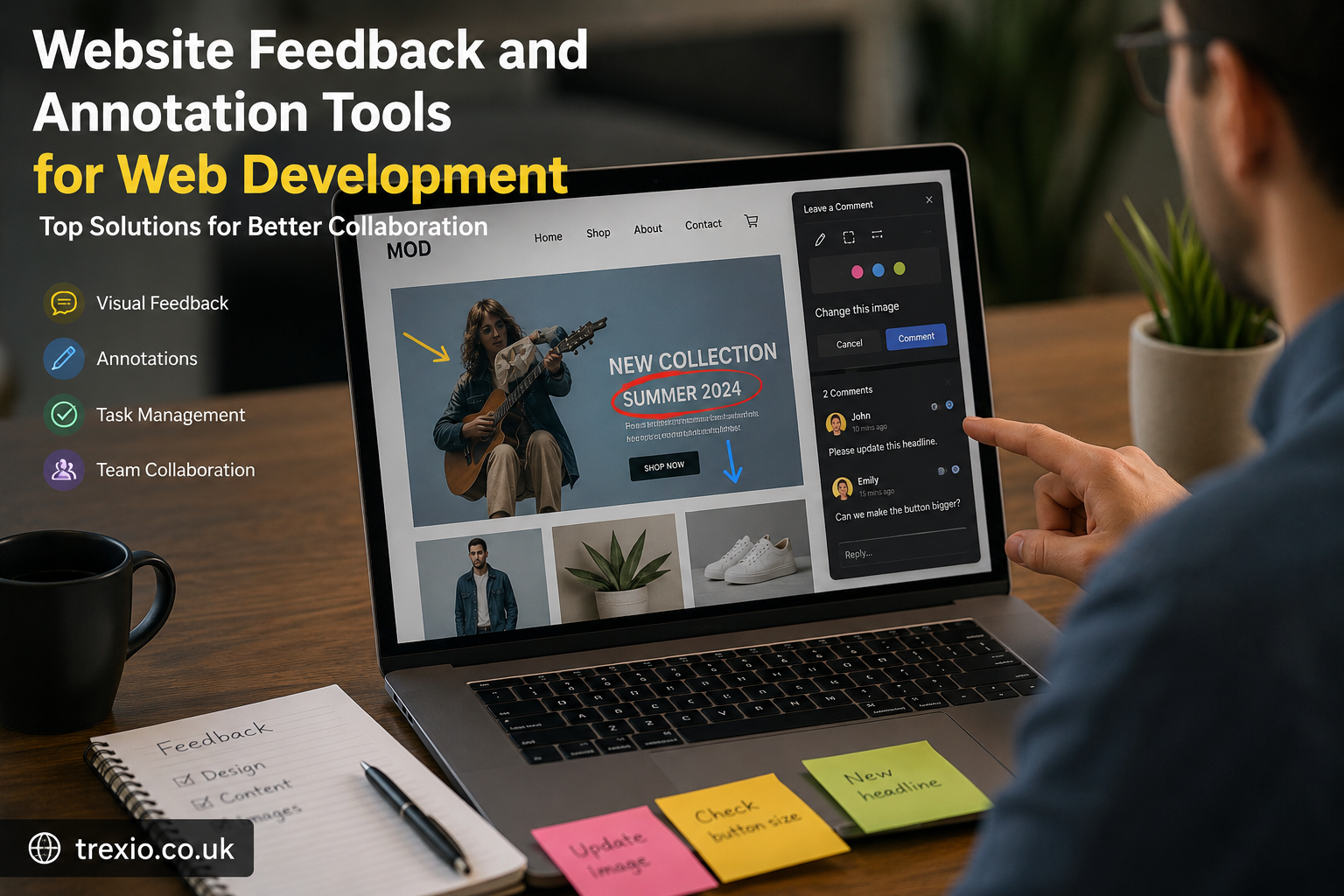 Website Feedback and Annotation Tools for Web Development