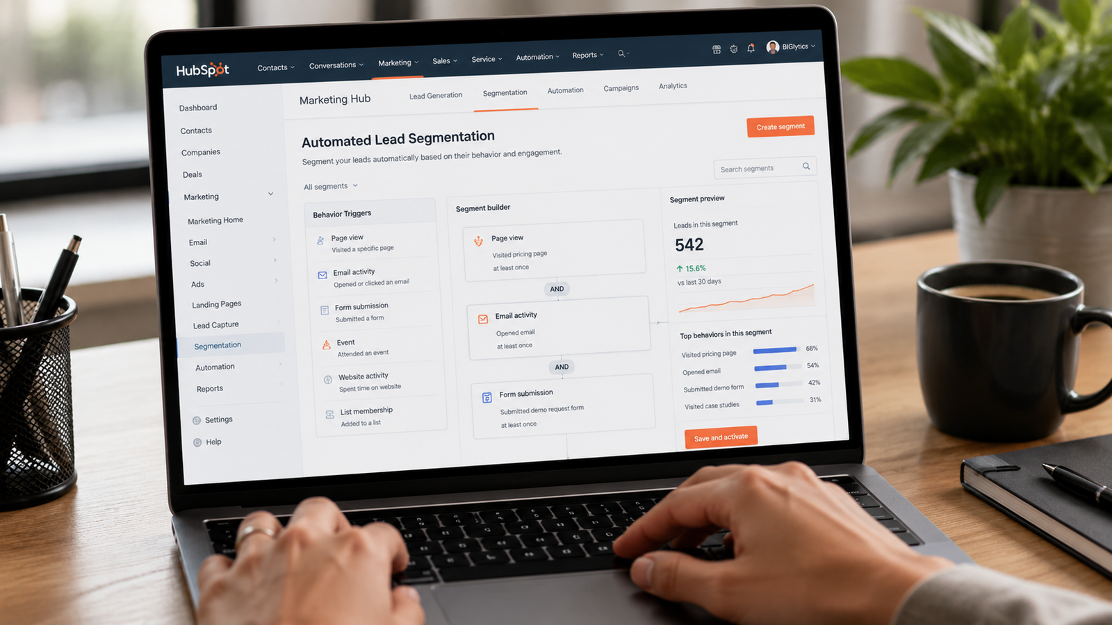 HubSpot Marketing Hub Automated Lead Segmentation Based on Behavior