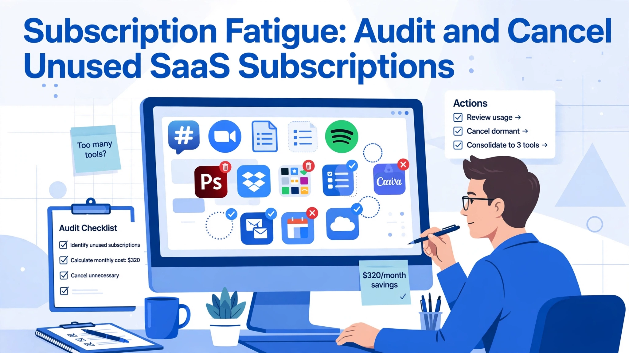 Subscription fatigue audit cancel unused SaaS subscriptions