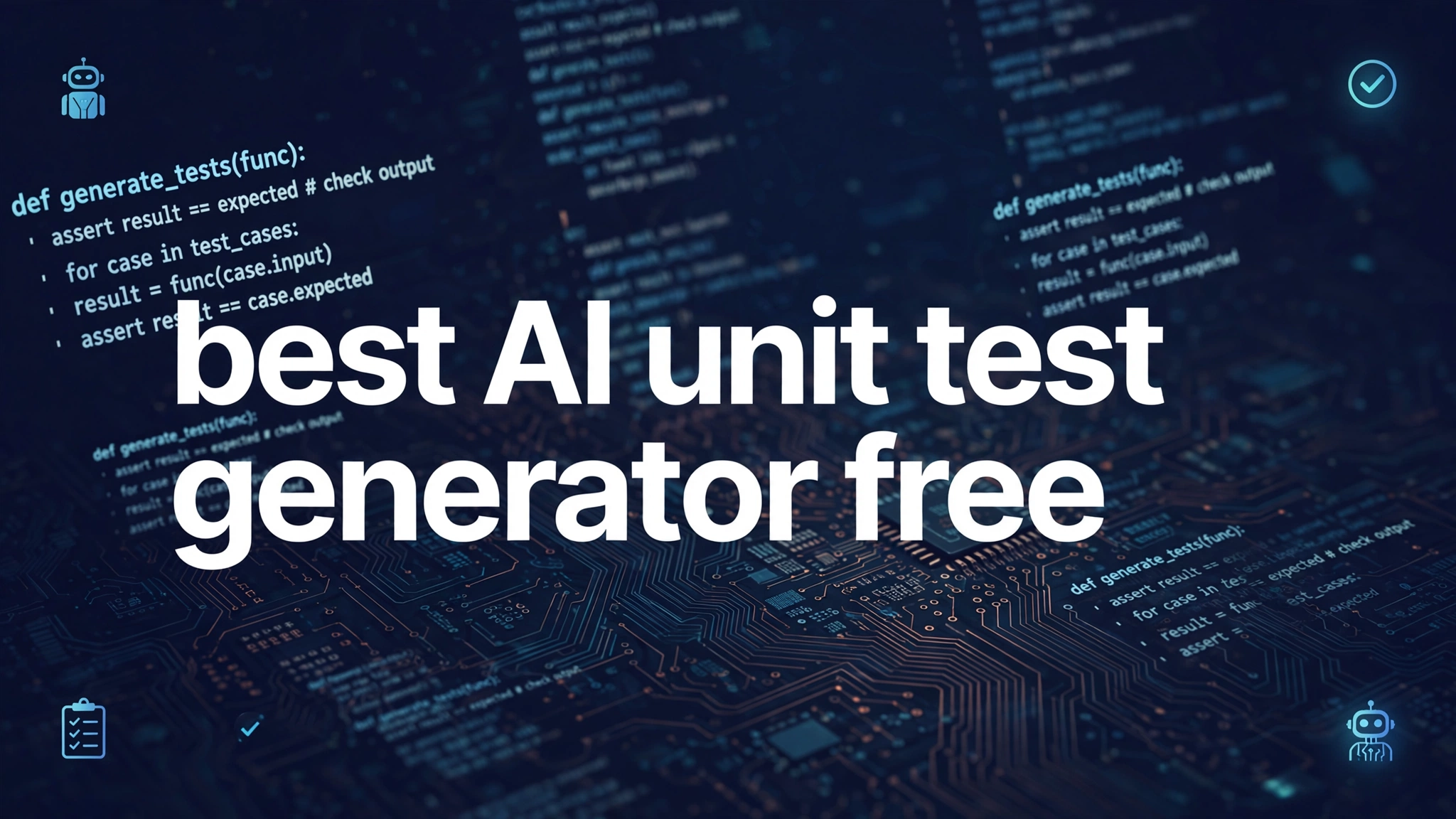 Best AI unit test generator free tools 2026